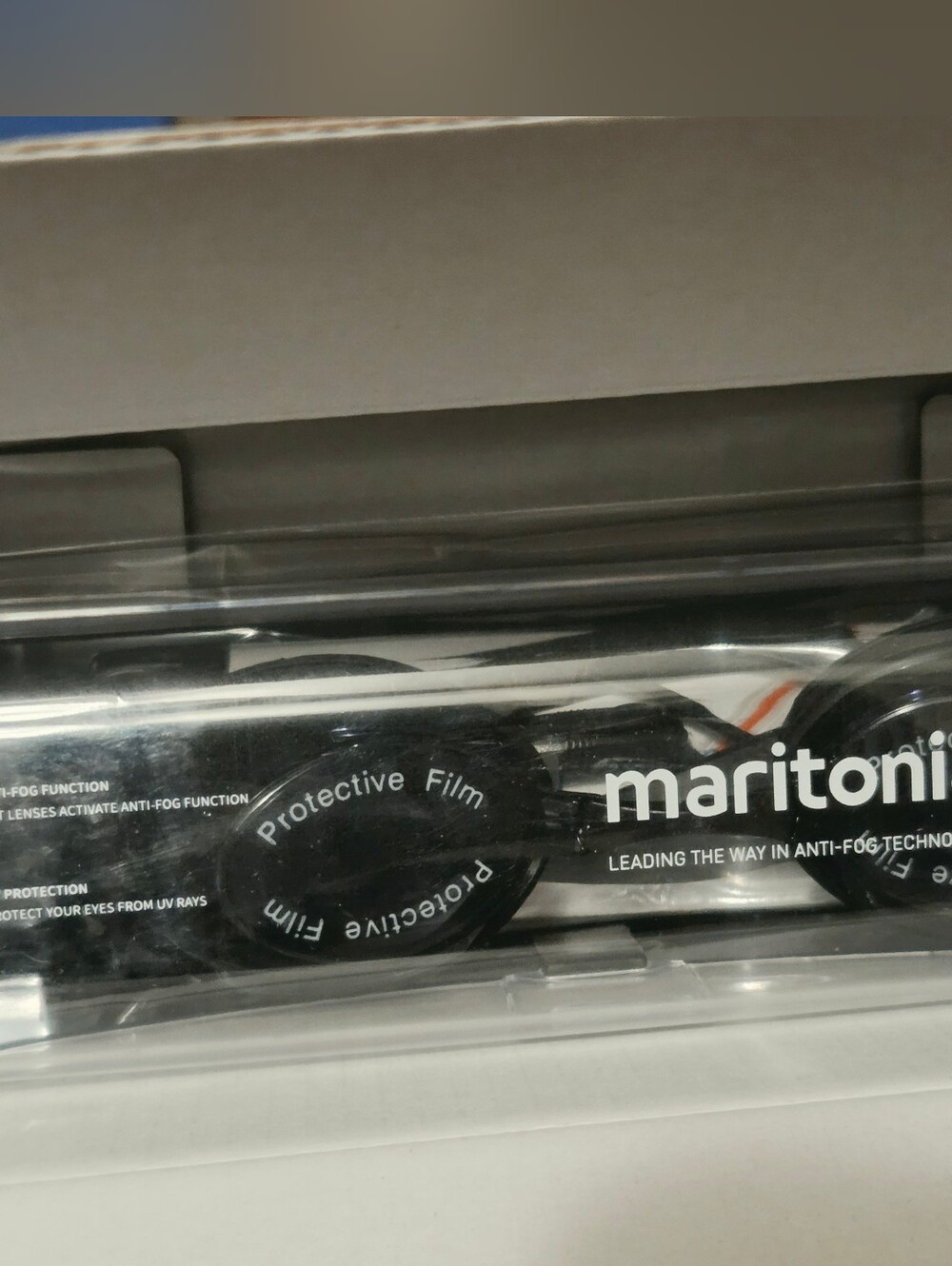Maritonia Swimming Goggles Anti-Fog Protective Film Tech Brand New In Box Swim